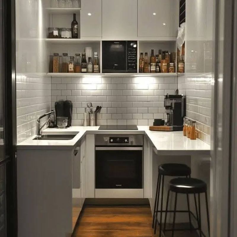 Kệ bếp chữ U nhỏ gọn