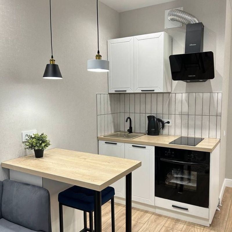 Mẫu bếp chữ I nhỏ gọn