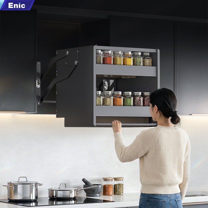 Nguyên lý hoạt động của kệ nâng hạ tủ bếp