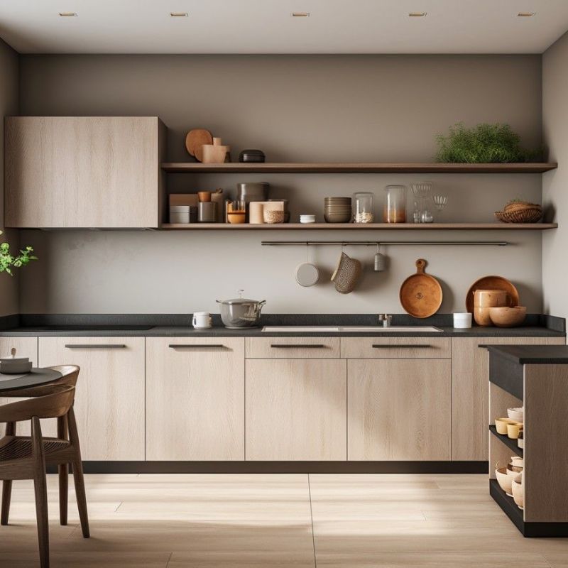 Kệ bếp dưới với ngăn kéo nhiều tầng