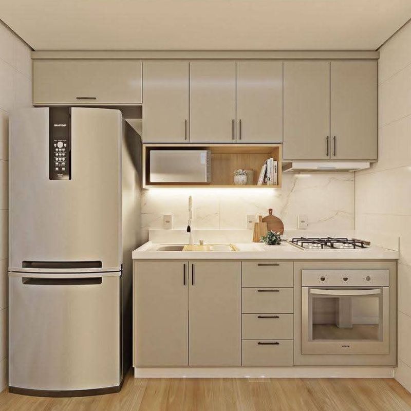 Tủ bếp dưới có nhiều ngăn kéo nhỏ