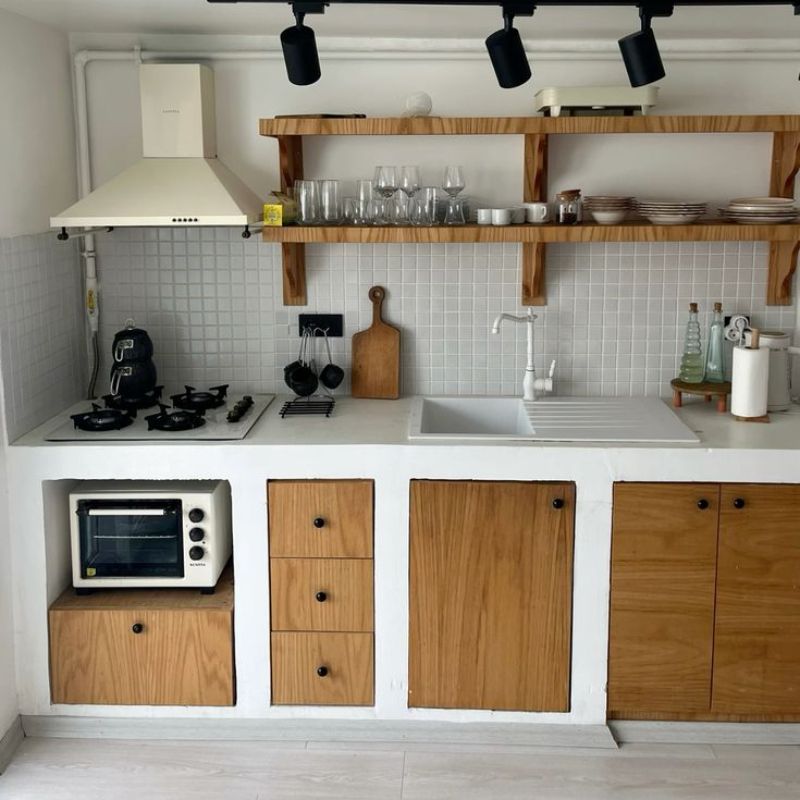 Tủ bếp dưới có ngăn kéo hiện đại