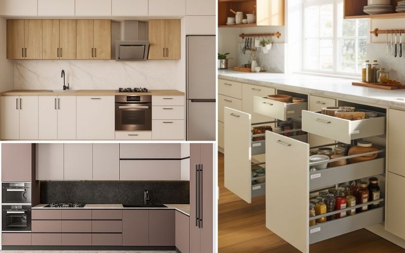 Các mẫu tủ bếp dưới đẹp có ngăn kéo