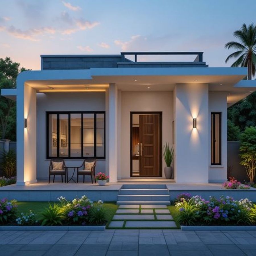 Mẫu nhà đẹp cấp 4 với thiết kế sang trọng 