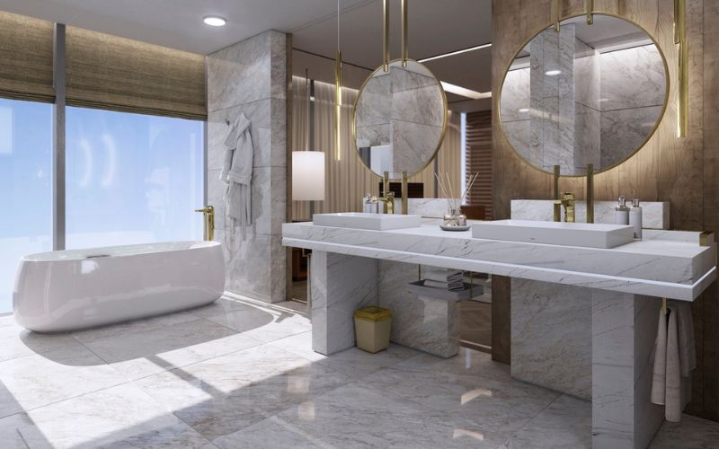 Nhà tắm master thoải mái sử dụng 