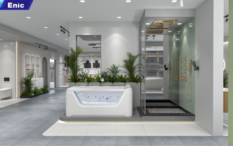 Showroom Enic Hải Phòng thiết kế rộng rãi