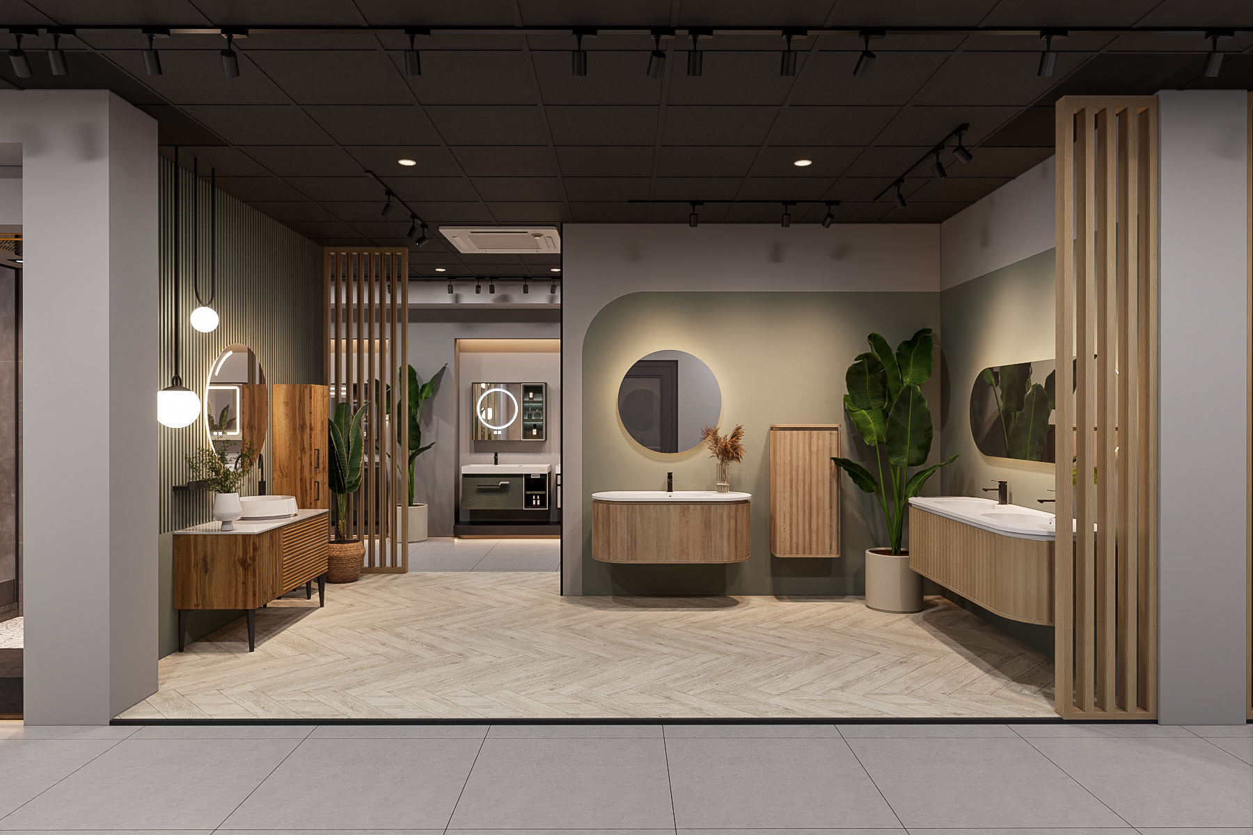 Showroom Enic trưng bày sản phẩm tủ lavabo khoa học 