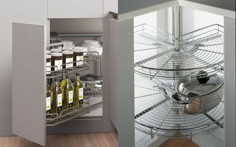 So sánh kệ góc xoay và kệ góc liên hoàn