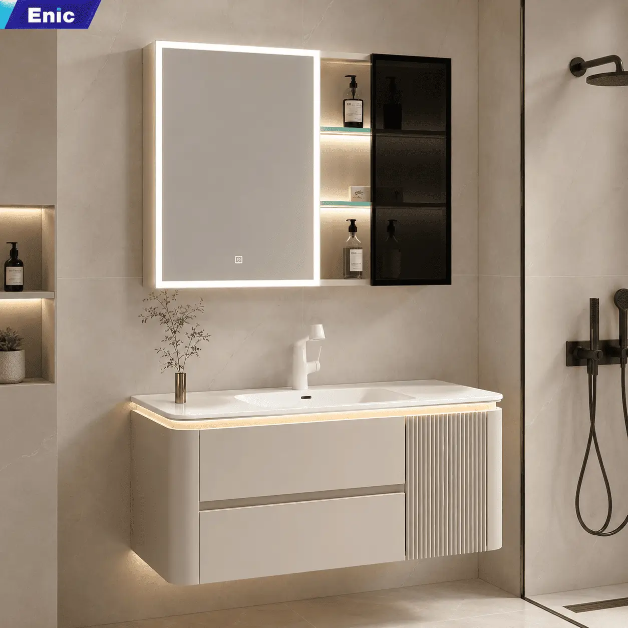 Bộ tủ chậu lavabo là sự kết hợp giữa tủ đựng đồ và chậu rửa mặt