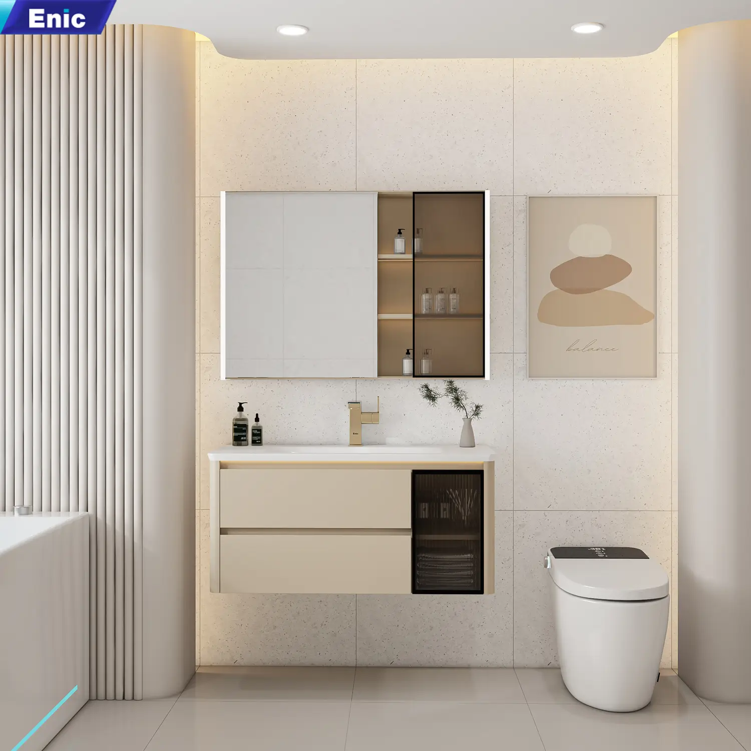 Tủ lavabo Plywood Enic độ bền cao