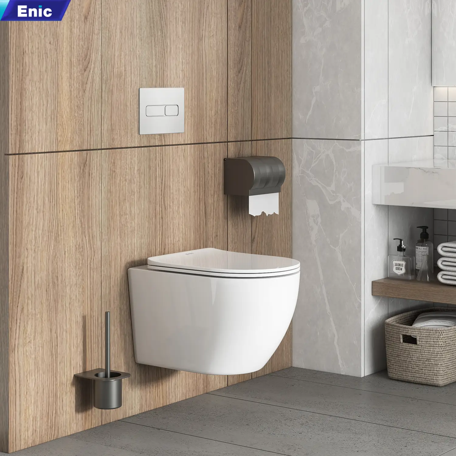 Bồn cầu treo tường với két nước ẩn bên trong  