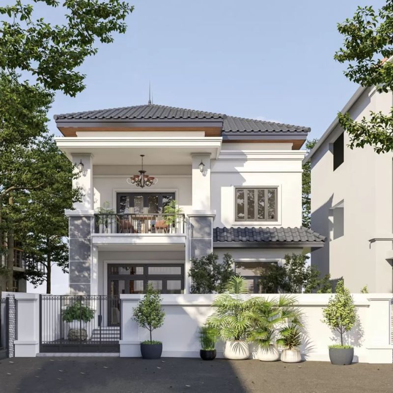 Biệt thự 2 tầng phong cách tâng cổ điển