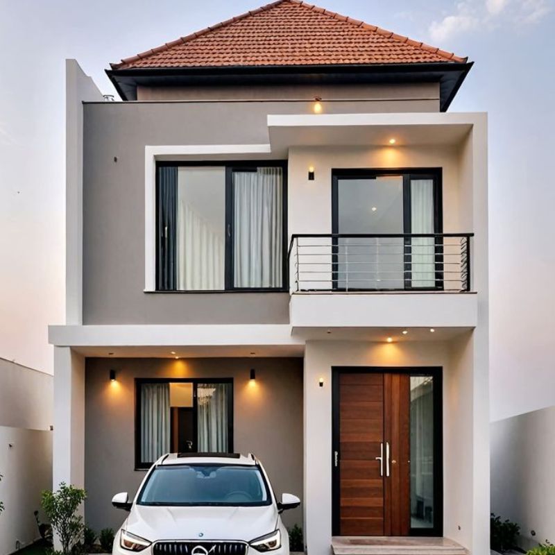 Nhà 2 tầng mái ngói đẹp