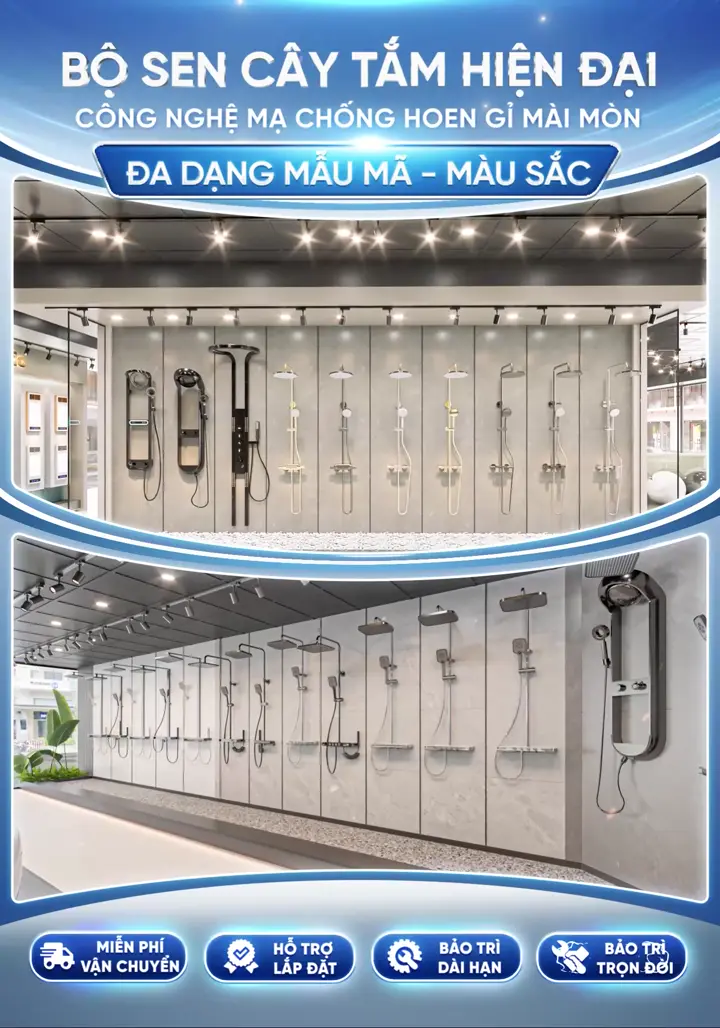 Bộ sen cây tắm hiện đại Enic - công nghệ mạ chống hoen gỉ mài mòn