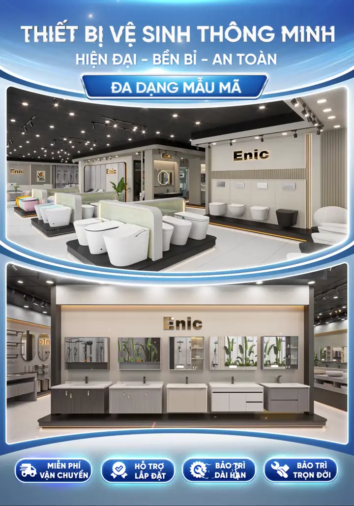 Thiết bị vệ sinh thông minh Enic - hiện đại, bền bỉ, an toàn